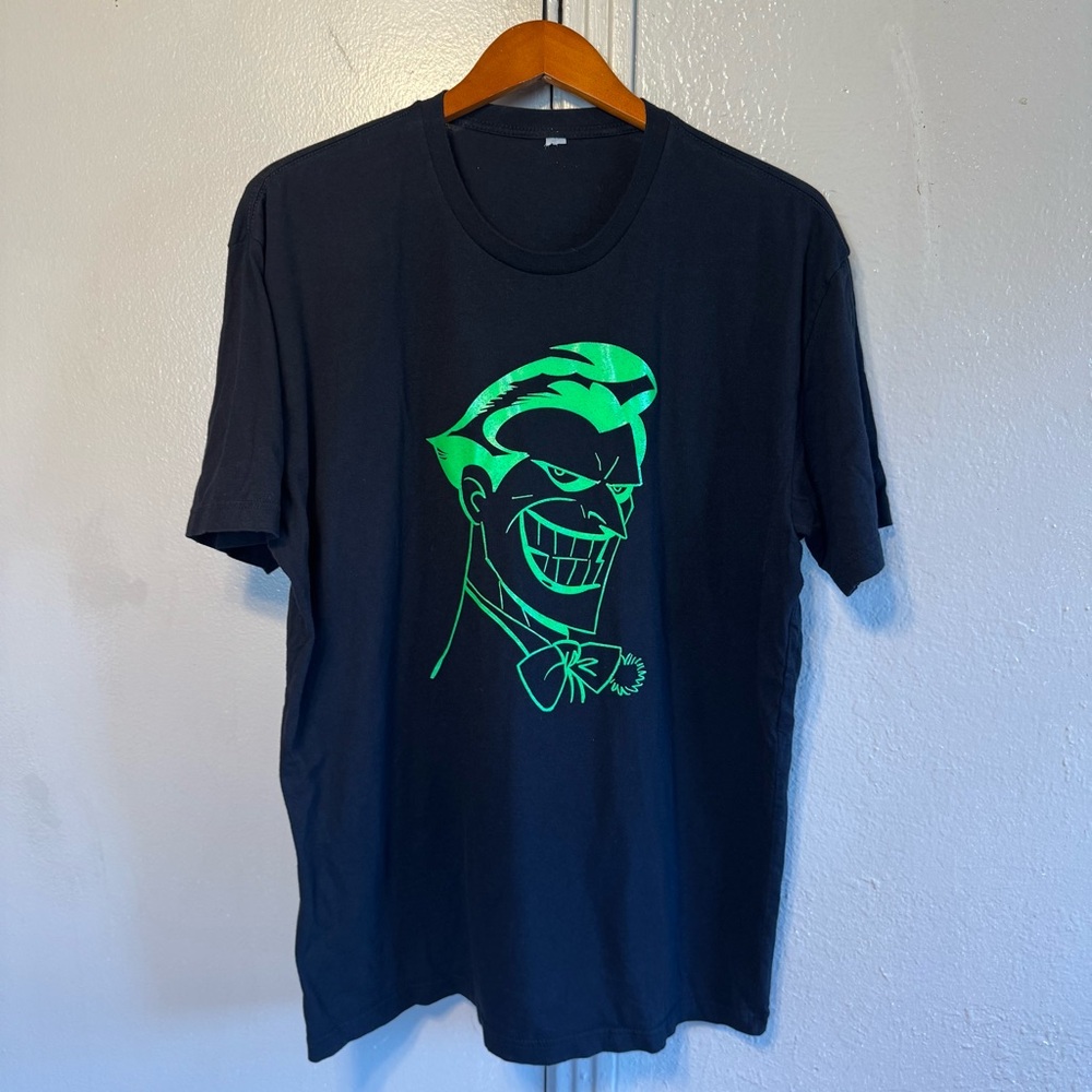 Men's XL Joker Graphic Green‎ & Black Tee Batman Dc Universe